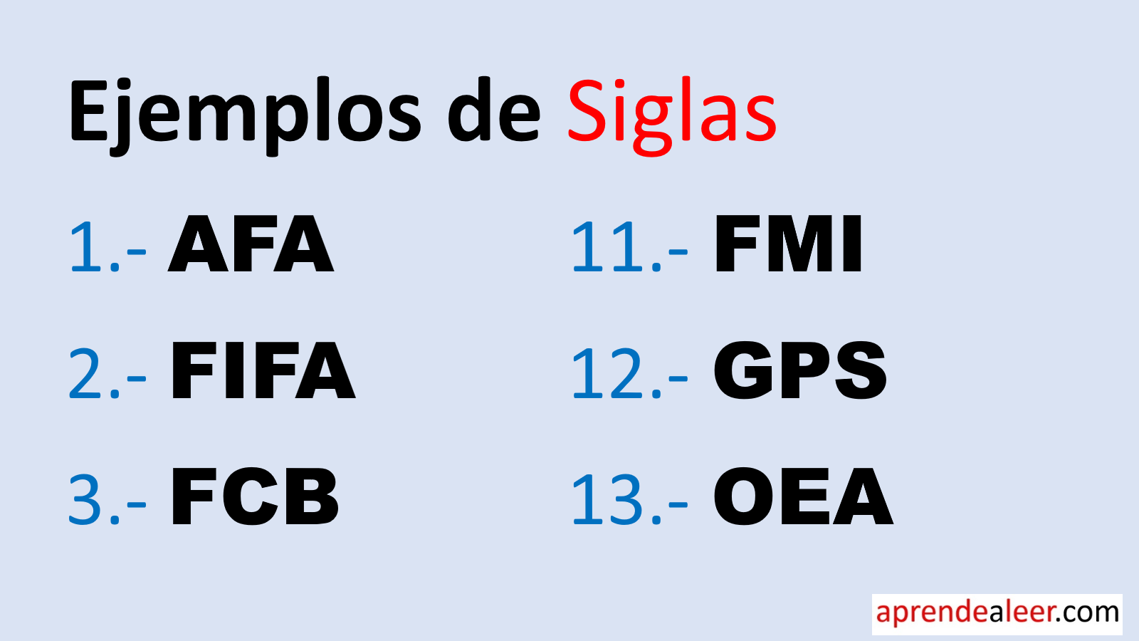 20 Ejemplos De Siglas 5522